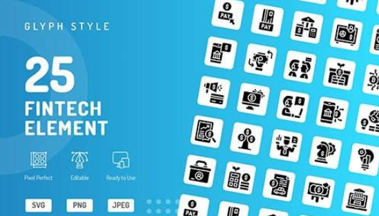 [Graphicriver] Fintech Element Glyph Icons (2020)_0.png